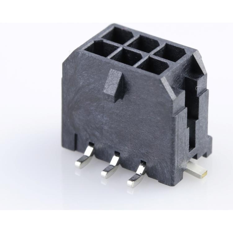 Molex-0430450618 连接器插头及 PCB 插座 Conn Wire to Board HDR 6Power POS 3mm Solder ST Top Entry SMD Micro-Fit 3.0 T/R