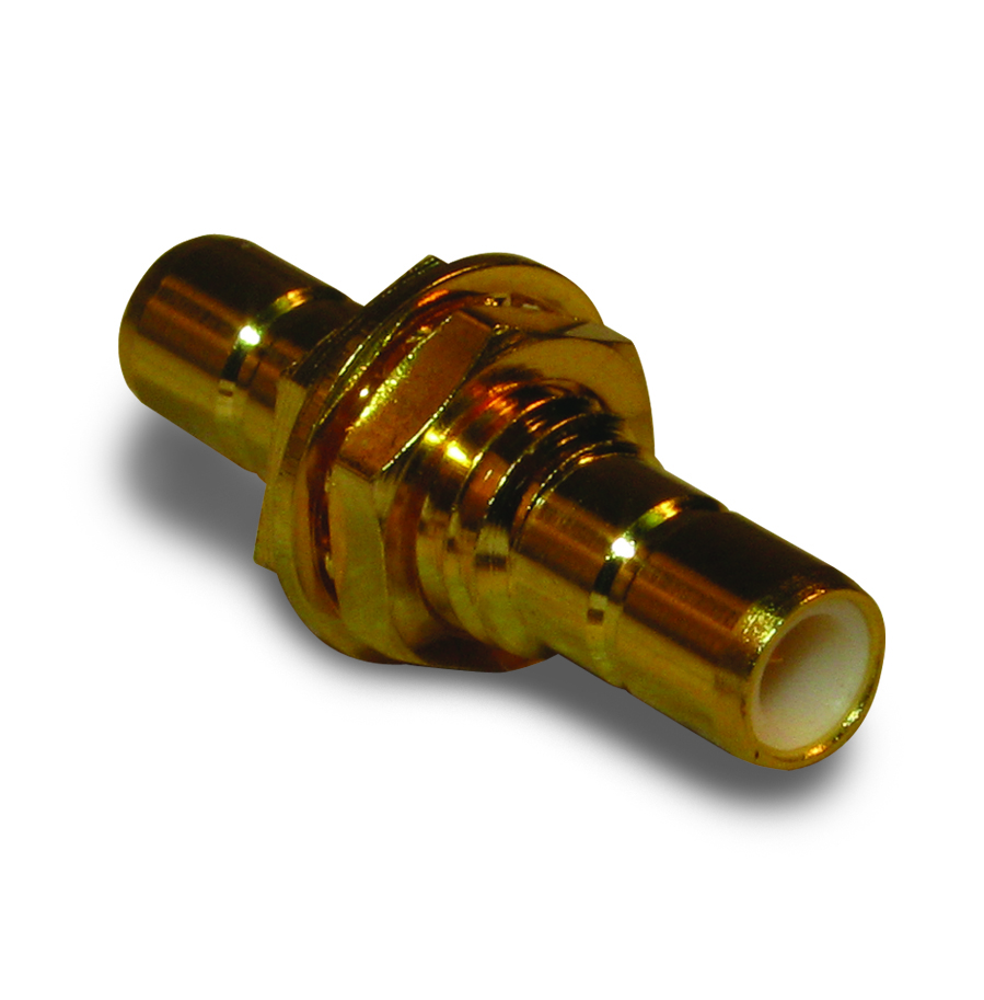 Amphenol RF-142250 Raccordement FR Conn SMB Adapter 0Hz to 4GHz 50Ohm ST Panel Mount F/F Gold