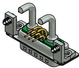 CONEC Elektronische Bauelemente GmbH-3007W2PCT57N40X Connector D-Subminiature Conn D-Sub M 2Power/5Signal POS Solder RA Thru-Hole 7 Terminal 1 Port