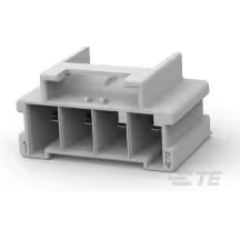 TE Connectivity-1-1969688-4 Connector Headers and PCB Receptacles Conn Shrouded Header (4 Sides) HDR 4 POS 6mm Solder ST Thru-Hole Automotive Tray
