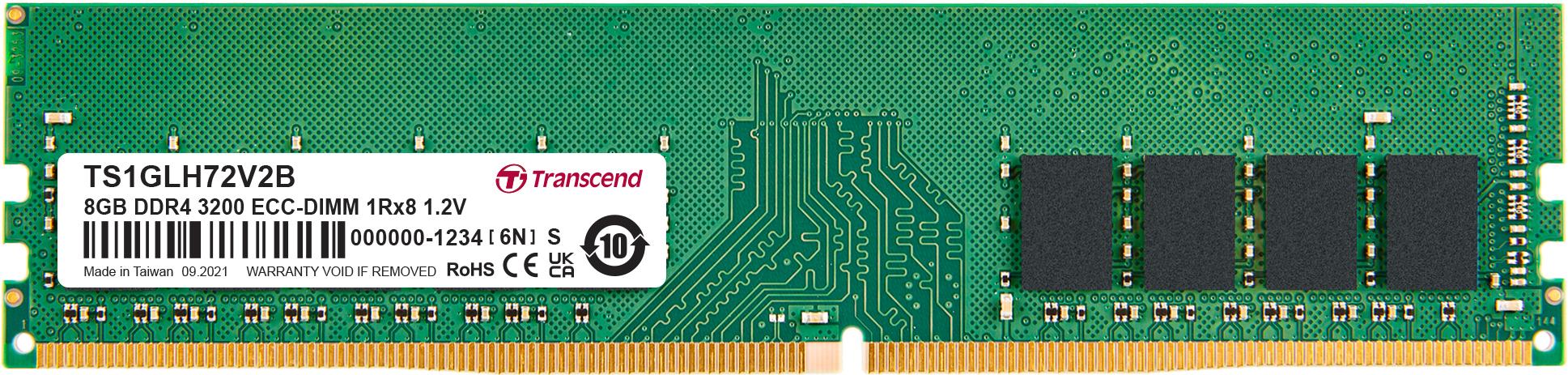 Transcend Information-TS1GLH72V2B Memory Modules DRAM Module DDR4 SDRAM 8Gbyte 288 Long DIMM