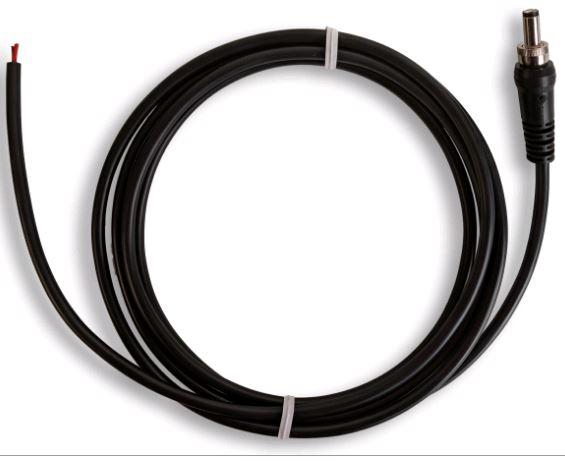 Switchcraft-CA762K04090 Cable Assembly DC Power Power Plug Cable Assembly; End A: Standard (5A) Twist-Lock Plug 0.084 in (2.1 mm) pin, Straight Overmold; End B: Blunt Cut; 40 in (1m) length