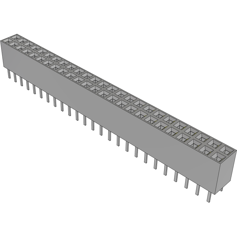 Samtec-BCS-125-L-D-DE-BE 连接器插头及 PCB 插座 Conn Socket Strip SKT 50 POS 2.54mm Solder ST Bottom Entry Thru-Hole TIGER CLAW™ Tube