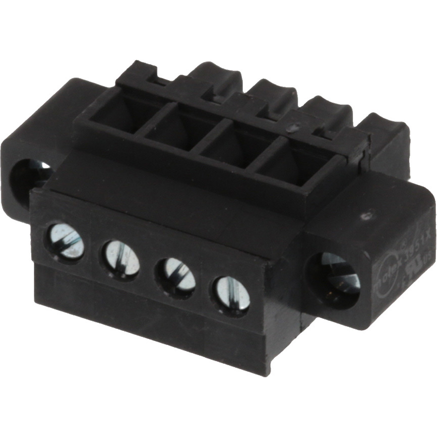 Molex-39517-2004 Connector Terminal Blocks Conn Eurostyle Block F 4 POS 3.81mm Screw ST Cable Mount 8A/Contact Eurostyle™