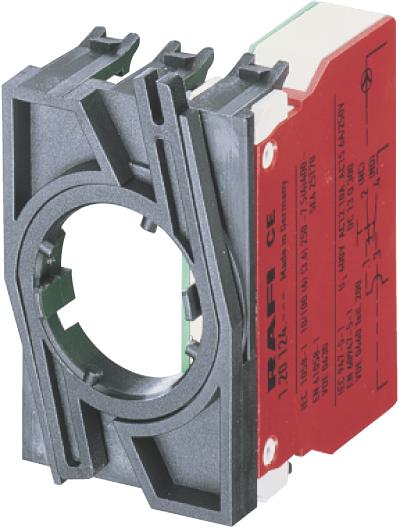 RAFI GmbH & Co. KG-1.20.124.119/0000 Kontaktblöcke Contact Block With Gold Contacts, With Coupling, Without Lamp Socket, Screw Terminals, 2 NC