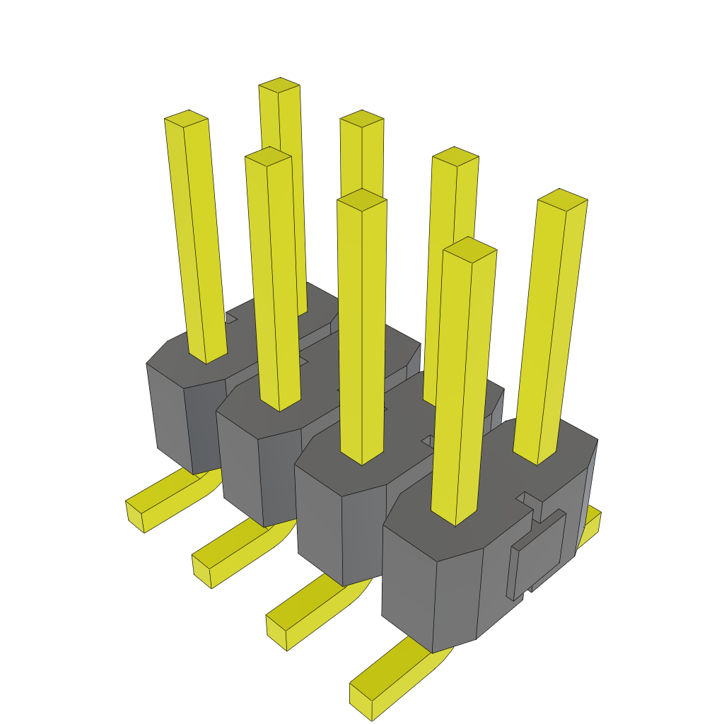 Samtec-TSM-104-01-S-DV Steckverbinderleisten und Leiterplattenbuchsen Conn Unshrouded Header HDR 8 POS 2.54mm Solder ST Top Entry SMD Tube