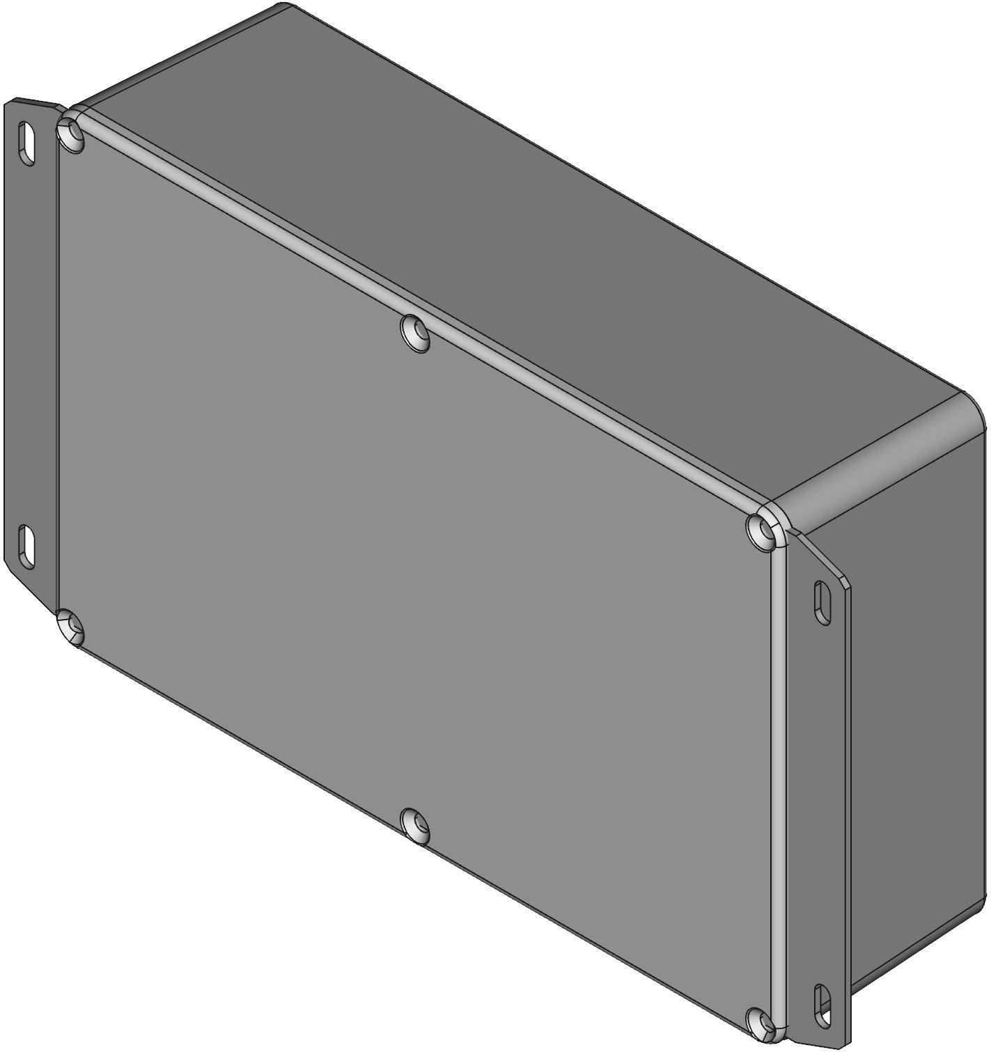 Hammond Manufacturing-1590WDF Kästen, Gehäuse und Gestelle Natural Die Cast Aluminum Flange Mount Watertight Enclosure