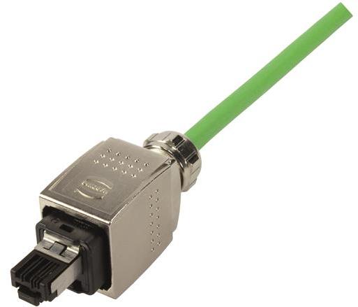 HARTING-09352210401 Telecomunicaciones y teléfono del conector Han Pushpull RJ45 Cable Side Metal