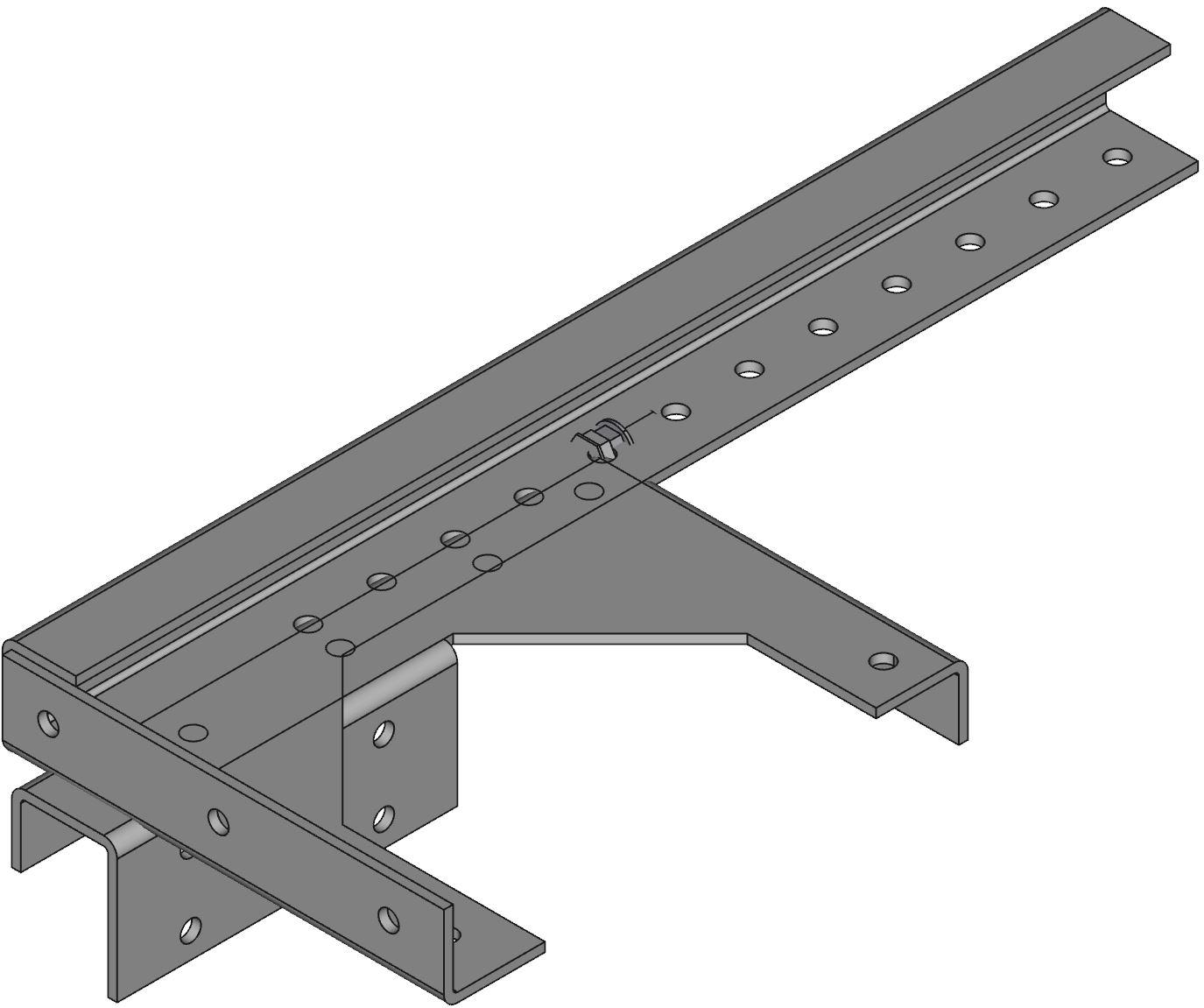 Hammond Manufacturing-CWHD4 电缆配件 Cable Accessories Bracket Hanger Ceiling Rectangular Screw Steel Gray