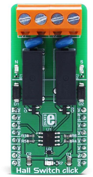MikroElektronika-MIKROE-2985 Sensor Development Boards und Kits AH1389 Hall Effect Sensor Click Board