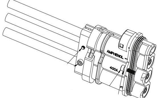 Amphenol-10-643753-301 Cable Assembly AC Power Plug Assembly E-Power 3Pin