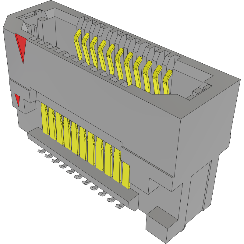 Samtec-ERF8-011-09.0-S-DV-TR Steckverbinderleisten und Leiterplattenbuchsen Conn Board to Board SKT 22 POS 0.8mm Solder ST Top Entry SMD Edge Rate® T/R
