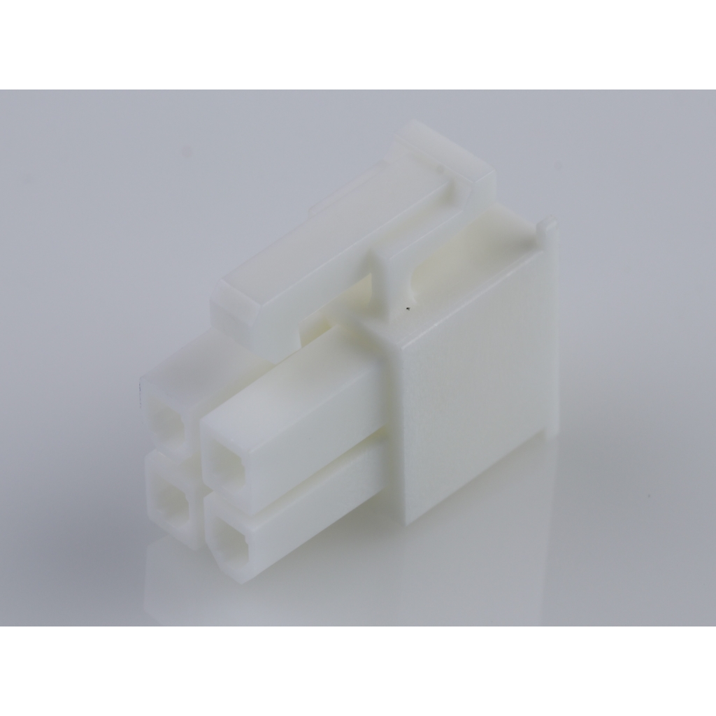 Molex-39-01-2045 Connector Discrete Wire Housing Conn Housing RCP 4 POS 4.2mm Crimp ST Cable Mount Natural Mini-Fit Jr Bag