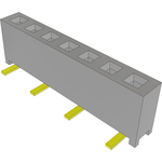 Conn Socket Strip SKT 7 POS 4mm Solder ST Top Entry SMD Tube