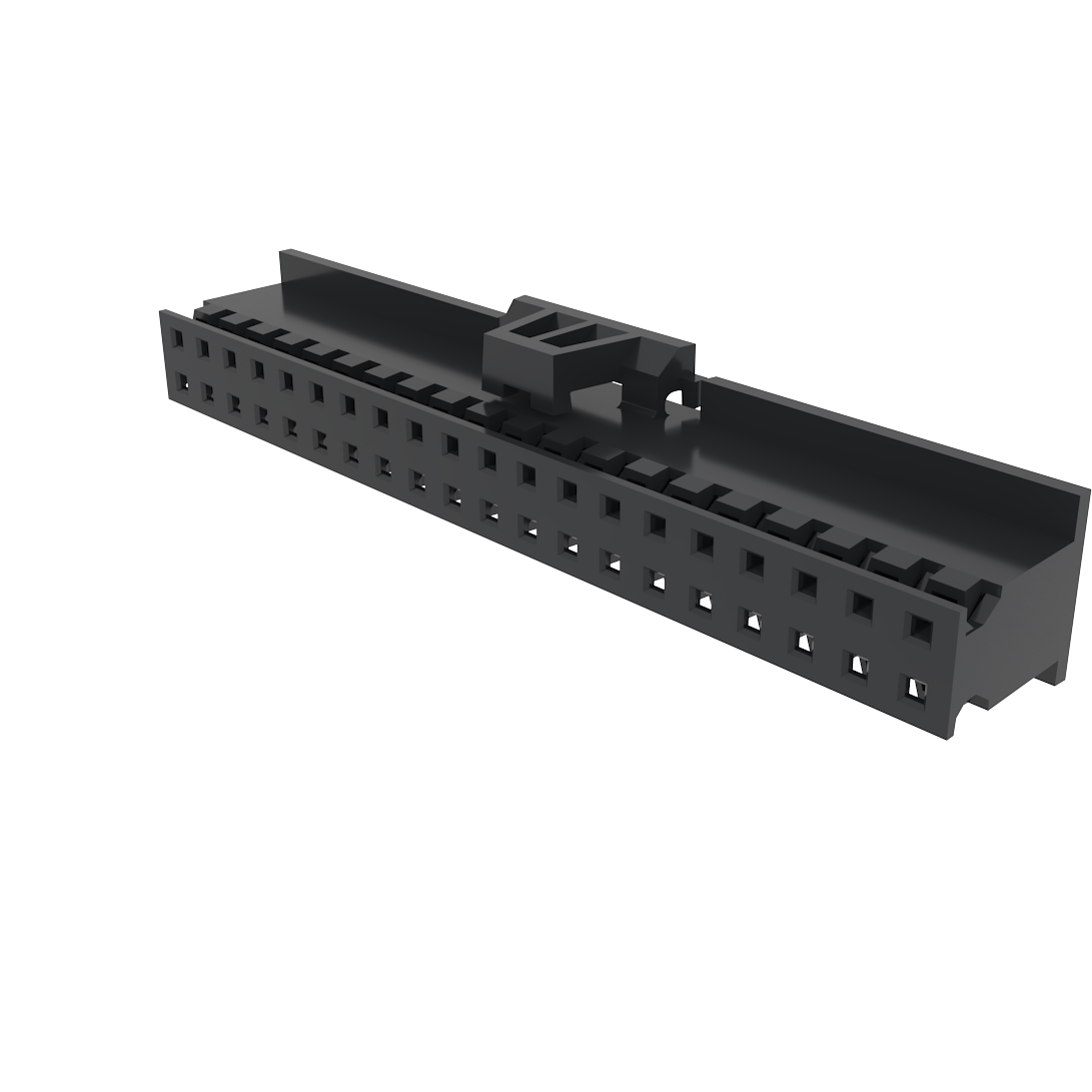 Amphenol Communications Solutions-10073599-040LF Einzeladersteckverbinder, Gehäuse Active Latch Housing, Double Row, 40 Positions, 2.00mm (0.079in) Pitch