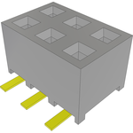 Conn Socket Strip SKT 6 POS 2mm Solder ST Top Entry SMD TIGER EYE™ Tube