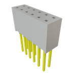 Conn Socket Strip SKT 12 POS 2.54mm Solder ST Top Entry Thru-Hole Bulk