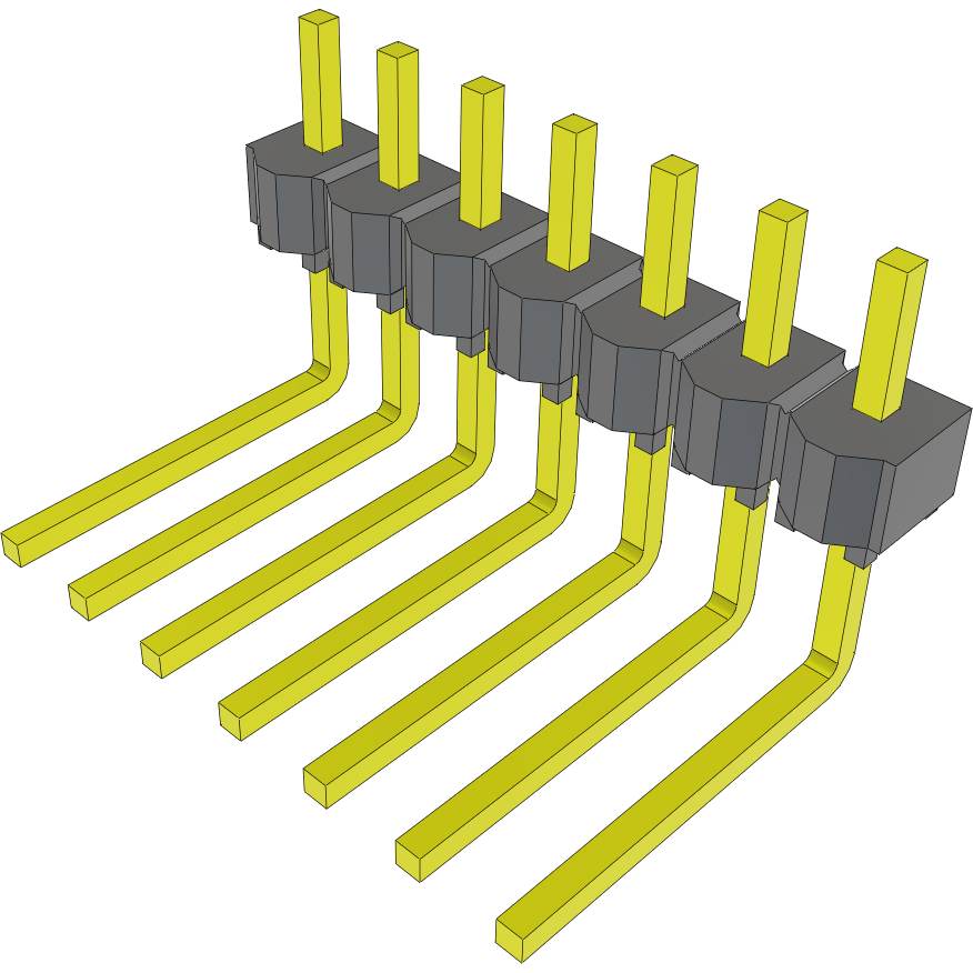 Samtec-MTSW-107-09-T-S-125-RE Connector Headers and PCB Receptacles Conn Unshrouded Header HDR 7 POS 2.54mm Solder RA Side Entry Thru-Hole Bulk