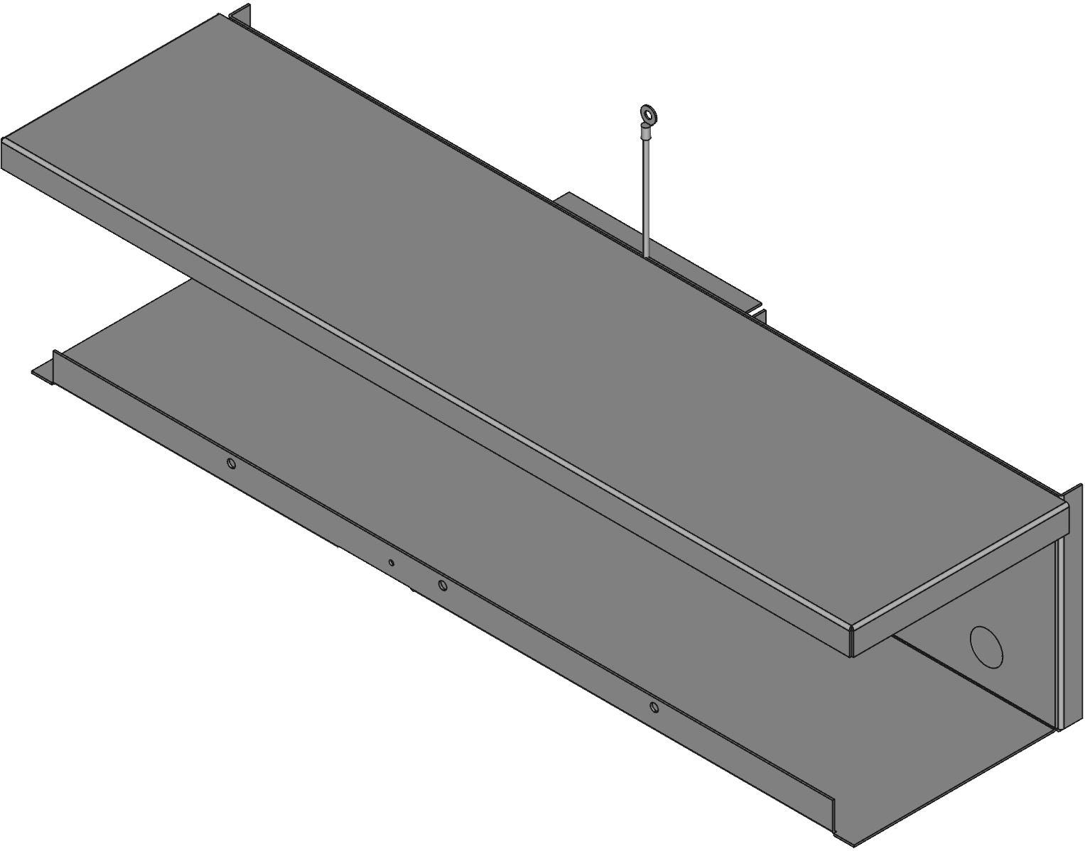 Hammond Manufacturing-C3RWT624 箱、罩及架 Gray Galvanized Steel Type 3R Wiring Trough