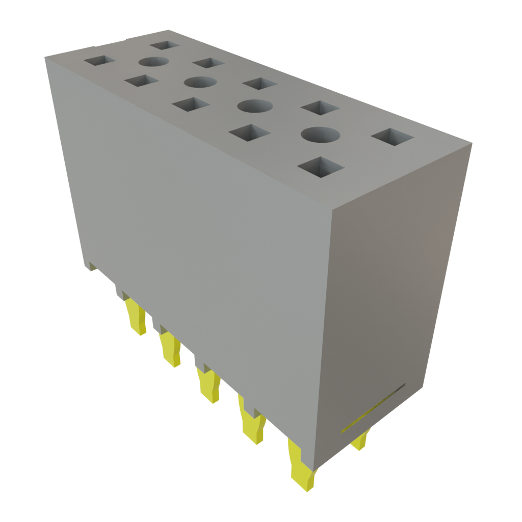 Samtec-PHT-105-01-L-D Steckverbinderleisten und Leiterplattenbuchsen Conn Unshrouded Header HDR 10 POS 2.54mm Press Fit ST Top Entry Thru-Hole Tube