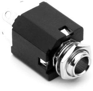 Amphenol-ACJS-MVS-3S Connector Audio and Video Conn 1/4" Stereo Phone Jack F 3 POS Solder Lug ST Panel Mount 4 Terminal 1 Port