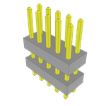Conn Board Stacker HDR 10 POS 2mm Solder ST Top Entry Thru-Hole Bulk