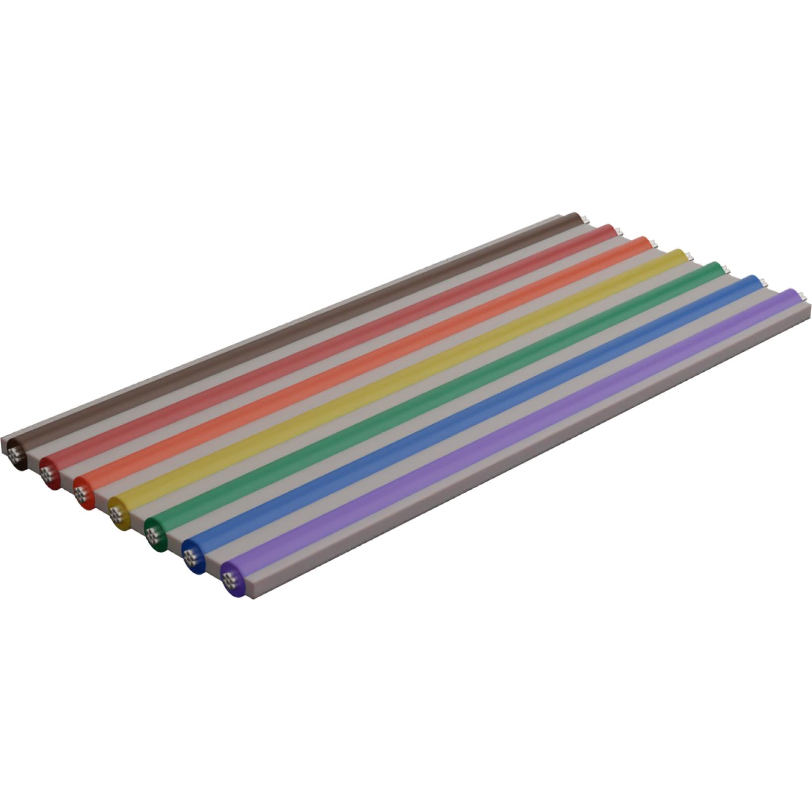 Molex-1000570217 Kabel, Flach 28 AWG SPC 7 CONDUCTOR 050 PITCH RAINBOW