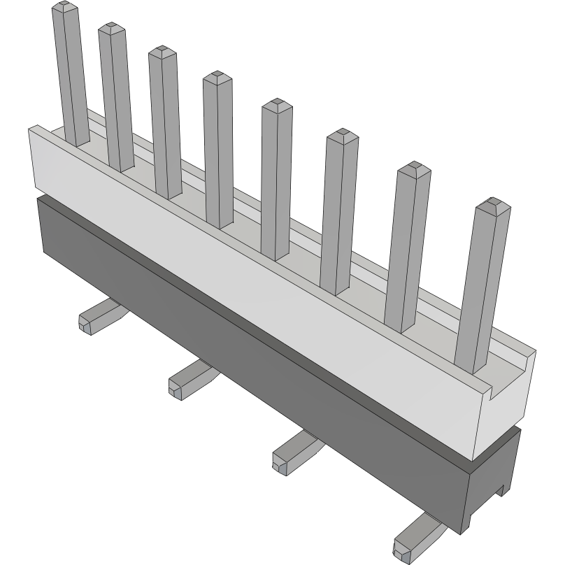 Samtec-HW-08-08-T-S-270-SM Piastre connettori e prese PCB Conn Board Stacker HDR 8 POS 2.54mm Solder ST Top Entry SMD Tube