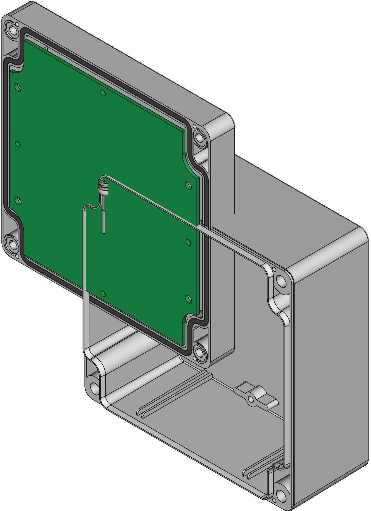 Hammond Manufacturing-1554N2GY  Light Gray Polycarbonate Wall Mount Watertight Enclosure
