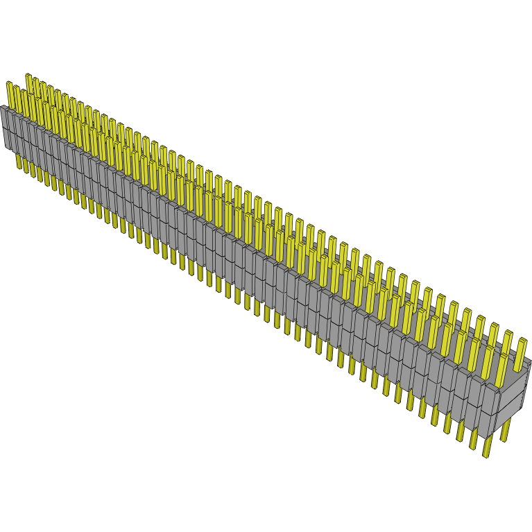 Samtec-DWM-50-52-G-D-200 Cabezales del conector y receptáculos PCB Conn Board Stacker HDR 100 POS 1.27mm Solder ST Thru-Hole Tube