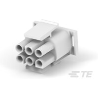 TE Connectivity-2-480704-0 Gaine de câblage de raccordement discret Conn Housing PL 6 POS 6.35mm Crimp ST Cable Mount Natural Package