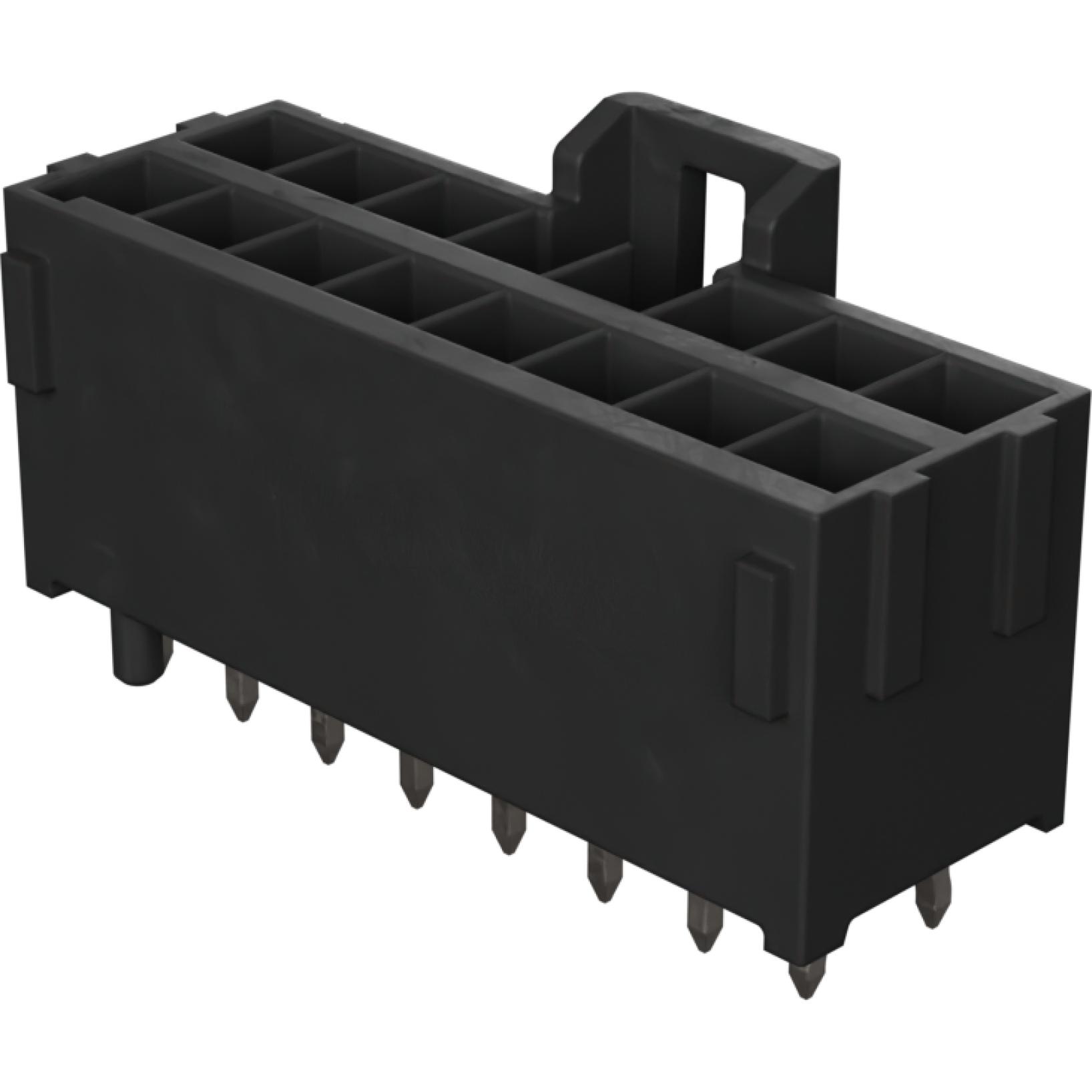 Molex-1722981316 Steckverbinder Conn Power M 16Power POS 3.5mm Solder ST Thru-Hole 16 Terminal 1 Port Ultra-Fit™ Tray