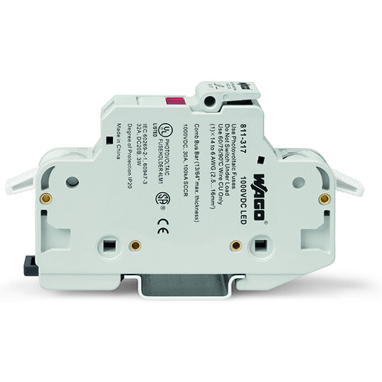 WAGO-811-317 Sicherungszubehör Fuse Holder 32A 1000VDC DIN Rail Screw Box