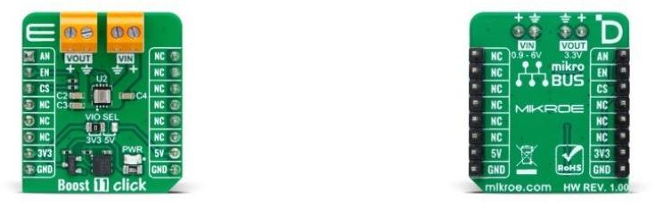 MikroElektronika-MIKROE-6061 Power Management Development Boards and Kits XCL105B331H2-G DC to DC Converter and Switching Regulator Chip 3.3V Output Click Board