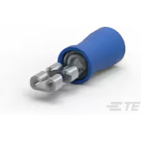 TE Connectivity-640929-1 Steckverbinderanschlüsse Quick Disconnect Terminal 14-16AWG Brass Blue F 20.32mm Tin Loose
