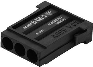 Amphenol-C146 B03 001 E8 Conector rectangular Connector Rectangular, SKT 3 POS Crimp ST Panel Mount 3 Terminal 1 Port