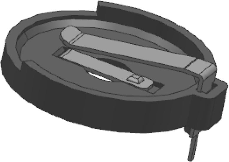 Assmann WSW components, Inc-A-BAT-CH-CB-EG-GTP2 Soportes, clips y contactos para baterías CR2450 Coin Cell Battery Holder