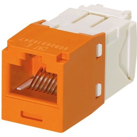 Panduit-CJ688TGOR-24 Steckverbinder, Telefon und Telekommunikation Conn RJ-45 F 8 POS ST Cable Mount 8 Terminal 1 Port Cat 6 Bulk