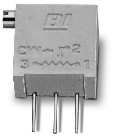 BI Technologies-68XR1K Gradateurs de résistance, de potentiomètres et de rhéostats Res Cermet Trimmer 1K Ohm 10% 0.5W(1/2W) 20(Elec)Turn 2.29mm (11.05 X 6.22 X 9.53mm) Pin Thru-Hole Box
