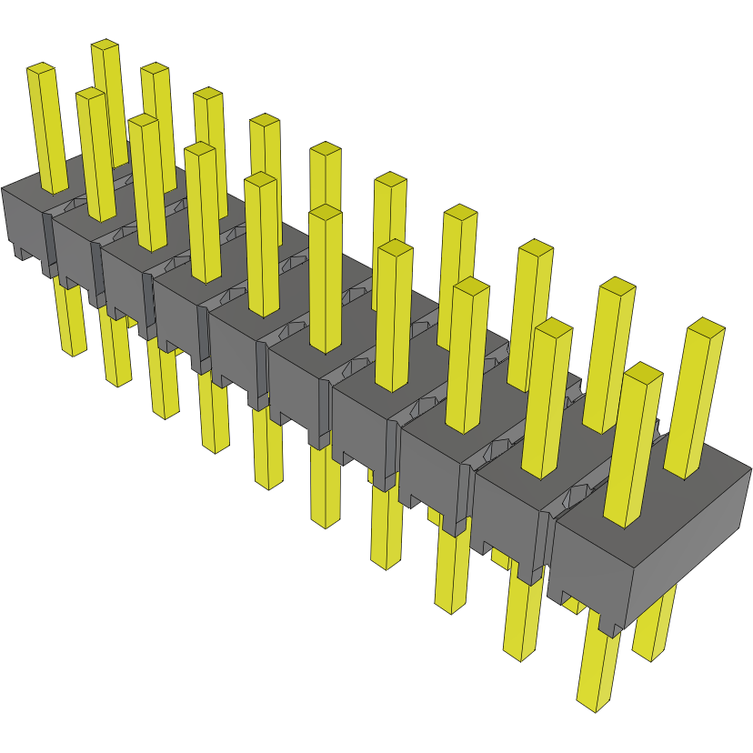 Samtec-MTSW-110-07-G-D-170 Steckverbinderleisten und Leiterplattenbuchsen Conn Unshrouded Header HDR 20 POS 2.54mm Solder ST Top Entry Thru-Hole Bulk