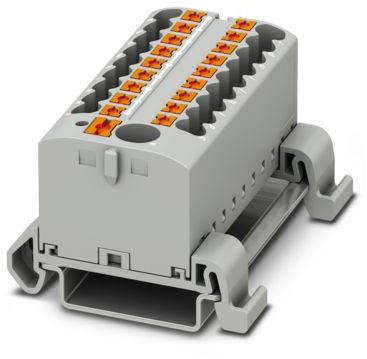 PHOENIX CONTACT-3273242 Steckverbinder, Klemmenblöcke Conn Distribution Terminal Block 19 POS Spring Clamp DIN Rail/Panel Mount 41A