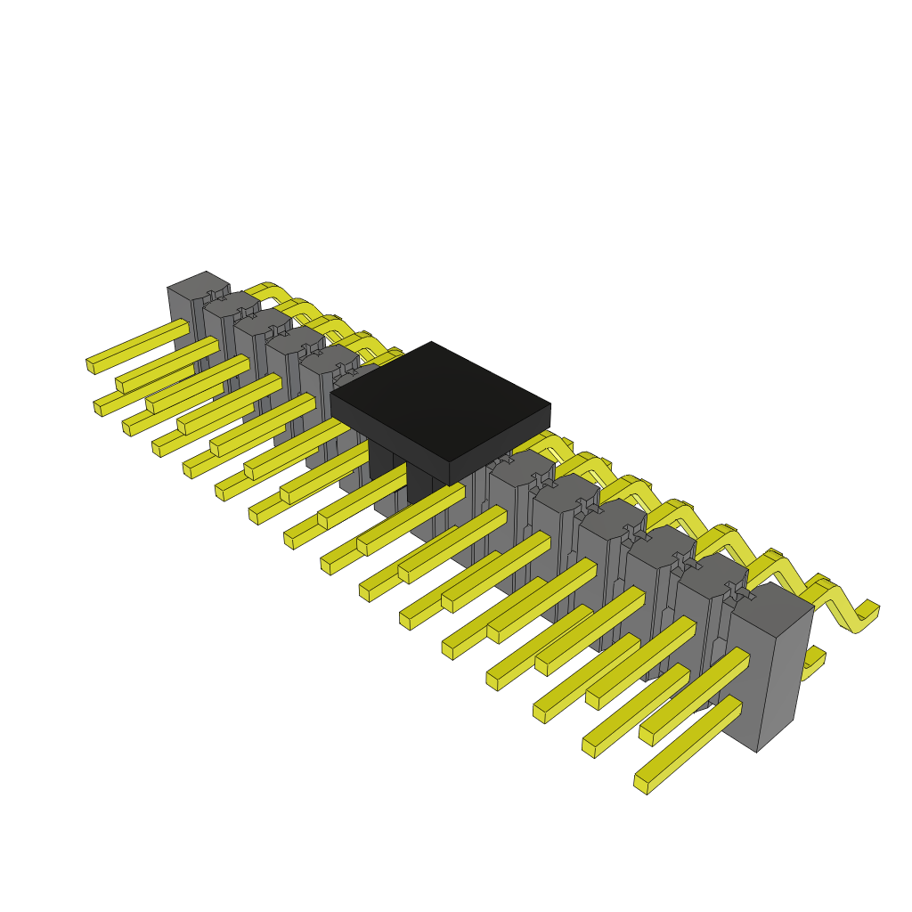 Samtec-TSM-115-01-F-DH-P-TR Piastre connettori e prese PCB Conn Unshrouded Header HDR 30 POS 2.54mm Solder RA Side Entry SMD T/R