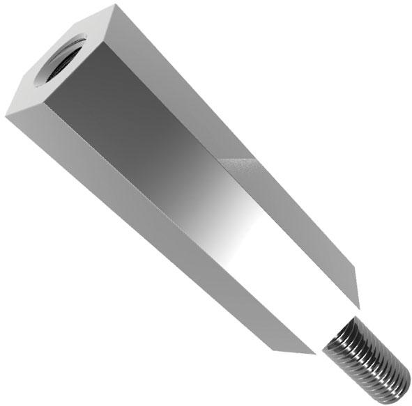 RAF Electronic Hardware-M2280-8012-SS Distanzhülsen Standoff Hex M/F M8 X 1.25-THD 13mm-A/F 12.7mm-LG Stainless Steel None