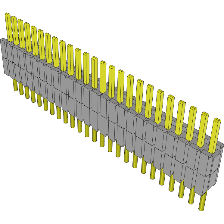 Samtec-DWM-25-01-G-S-200 连接器插头及 PCB 插座 Conn Board Stacker HDR 25 POS 1.27mm Solder ST Thru-Hole Tube