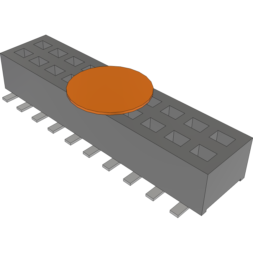 Samtec-CLP-110-02-F-D-BE-A-K-TR 连接器插头及 PCB 插座 Conn Socket Strip SKT 20 POS 1.27mm Solder ST Bottom Entry SMD TIGER CLAW™ T/R