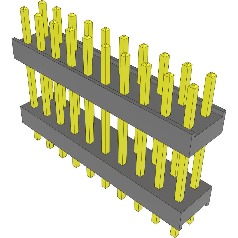 Samtec-DW-10-09-L-D-470 Connector Headers and PCB Receptacles Conn Board Stacker HDR 20 POS 2.54mm Solder ST Top Entry Thru-Hole Bulk