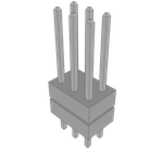 Conn Board Stacker HDR 6 POS 2mm Solder ST Top Entry Thru-Hole Bulk