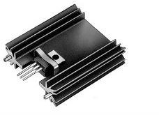 Fischer Elektronik-SK 409 25,4 STC TO 220 Dissipatore Heat Sink Passive TO-220/TO-3P Extruded Solder Pin 8.2°C/W Black Anodized