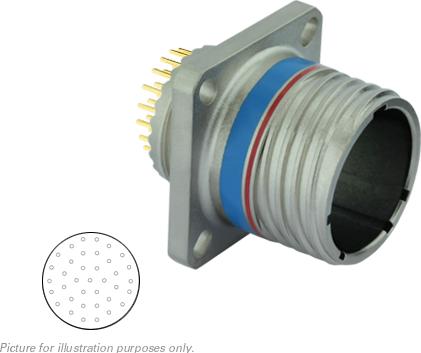 SOURIAU-8D0C15M35PN Steckverbinder, rund Conn Circular PIN 37 POS Solder ST Flange Mount 37 Terminal 1 Port