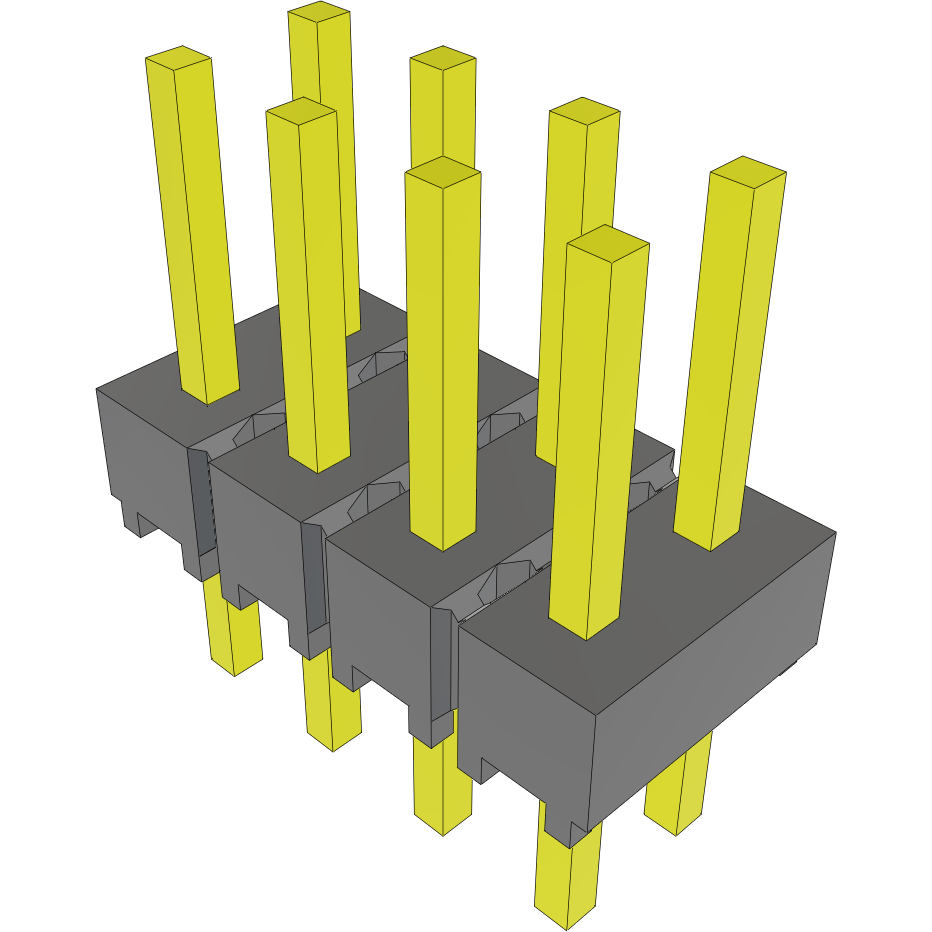 Samtec-HMTSW-104-07-TM-D-210 Steckverbinderleisten und Leiterplattenbuchsen Conn Unshrouded Header HDR 8 POS 2.54mm Solder ST Top Entry Thru-Hole Bulk